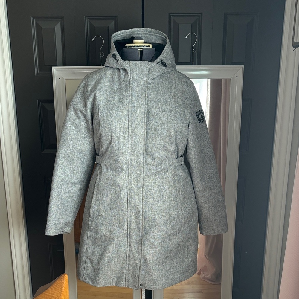 2 in 1 - Women's Gray Hooded Ski Jacket